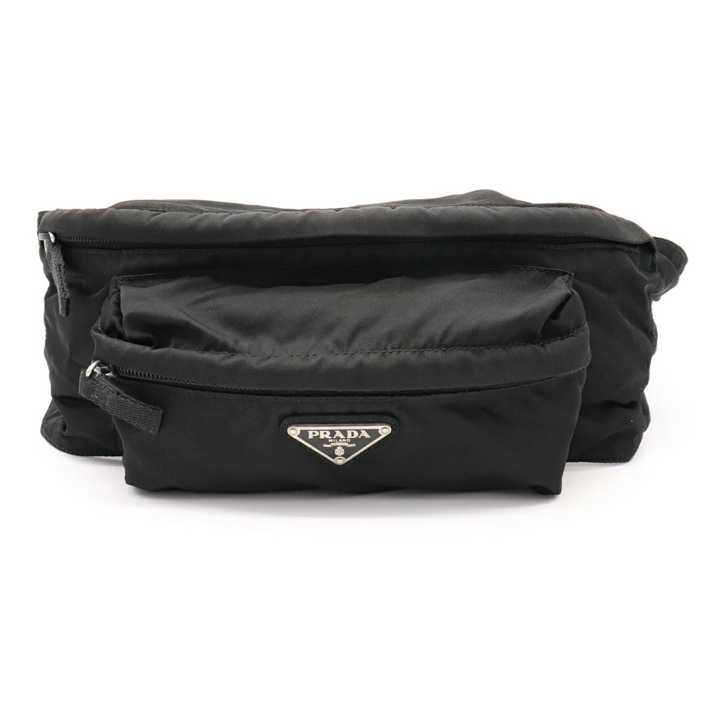 Prada Waist Pouch Clutch Bag Hip Body NERO Black